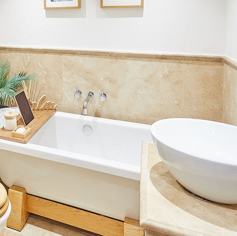 Relax and unwind with a luxurious bath