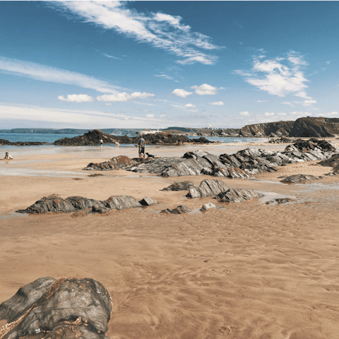 Spend sunny days frolicking on Great Western Beach, less than a fifteen-minute walk away