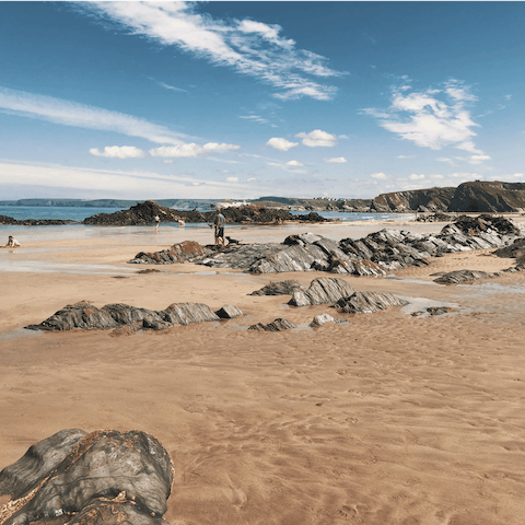 Spend sunny days frolicking on Great Western Beach, less than a fifteen-minute walk away