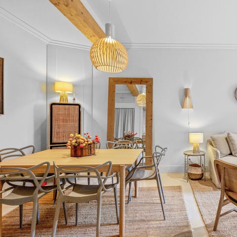 Dine or entertain at the table