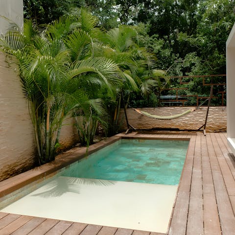 Take a dip in the private pool