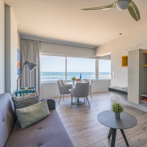 Unwind in the light-filled open-plan living space