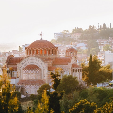Visit the Church of Saint Gregory Palamas, a short drive away