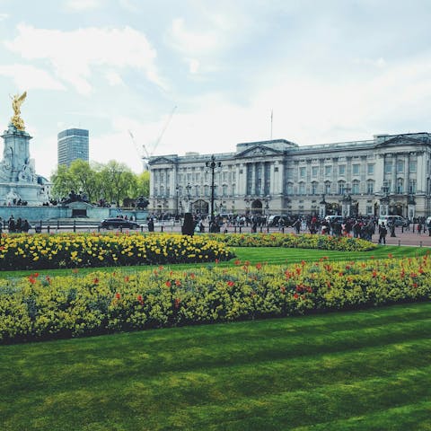 Take a short trip to the world-famous Buckingham Palace
