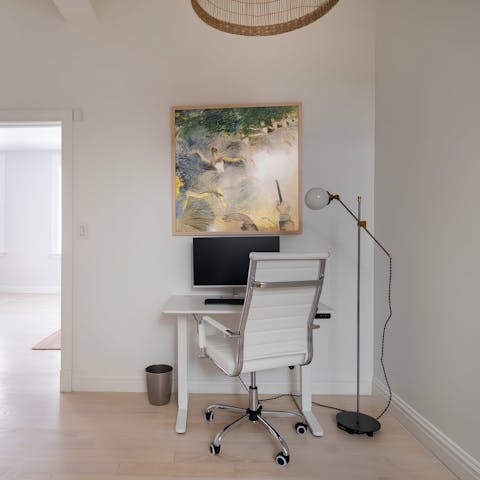 Get a spot of work done in the dedicated office room