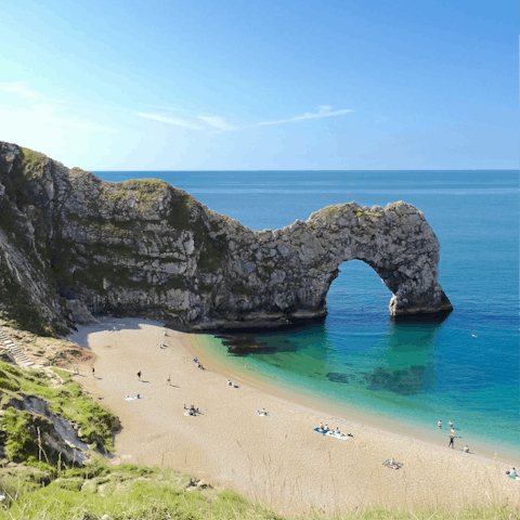 Drive to Durdle Door, a must-visit in Dorchester