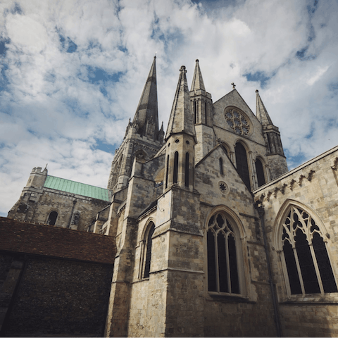 See the Chichester Cathedral, under a fifteen-minute drive away