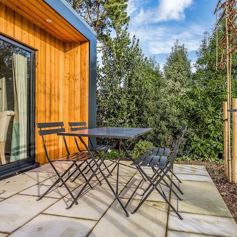 Celebrate summer days with cold drinks in the shared garden