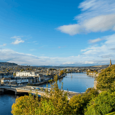 Visit the city of Inverness, a fifty-minute drive away