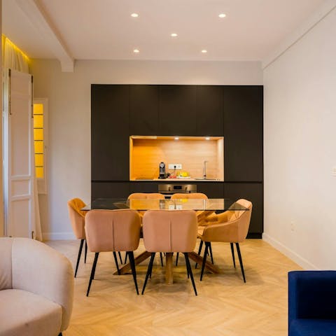 Enjoy a glass of Vino de Naranja at the dining table