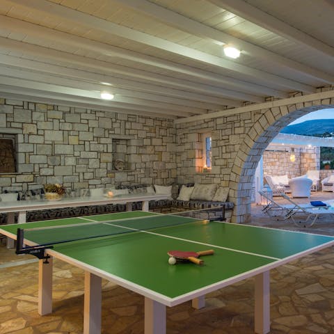 Challenge your guests to a game of table tennis