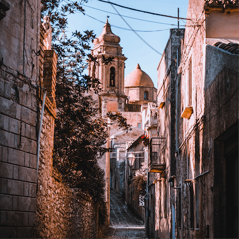 Wander the historic town of Erice, around thirty-minutes away by car