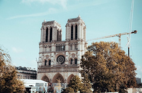Admire the Notre-Dame Cathedral's Gothic architecture, a nineteen-minute walk away