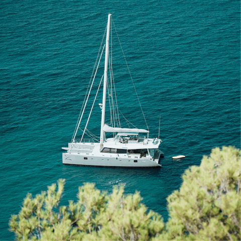 Explore the beaches surrounding Ibiza Town – a short drive away