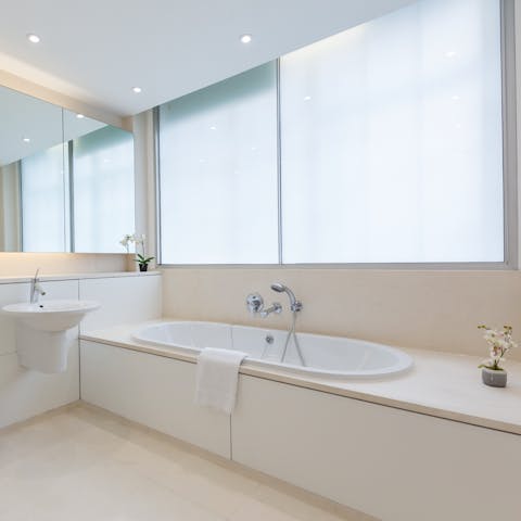 Treat yourself to a long soak in the tub after a day of sightseeing