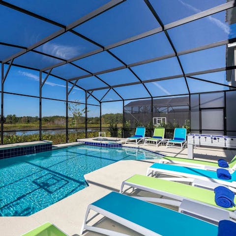 Soak up the Florida sunshine from your private pool