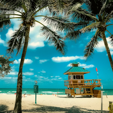 Hit the sand – Sunny Isles Beach is just a ten-minute drive away