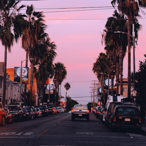 Drive just fifteen minutes to the glamour of Sunset Boulevard
