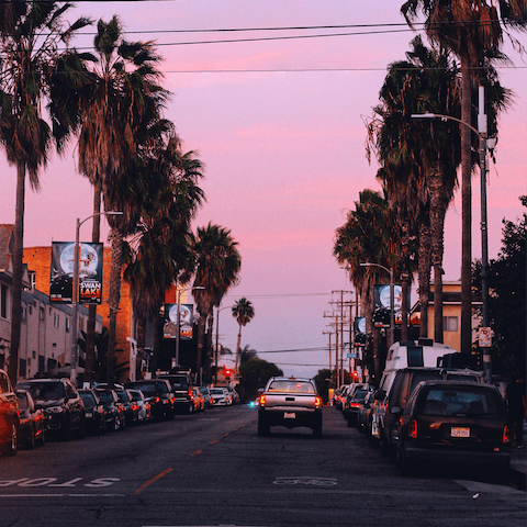 Drive just fifteen minutes to the glamour of Sunset Boulevard