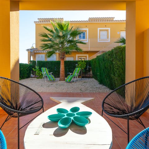 Enjoy a coffee on your private terrace each morning
