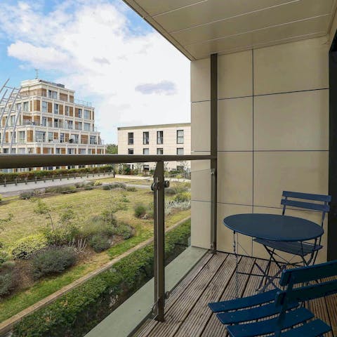 Enjoy garden views with your morning coffee