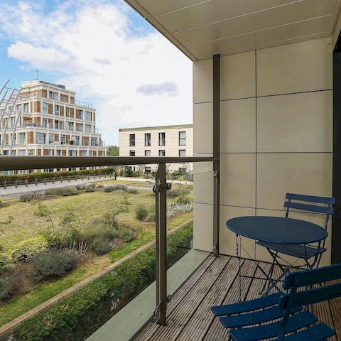 Enjoy garden views with your morning coffee