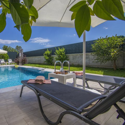 Sip a Turkish coffee as you relax by the pool