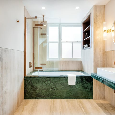 Soak in the tub after a day of London sightseeing