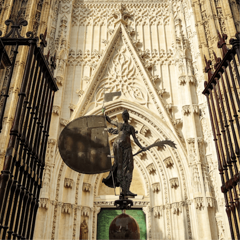 Explore the stunning Seville Cathedral – just a few minutes' walk away