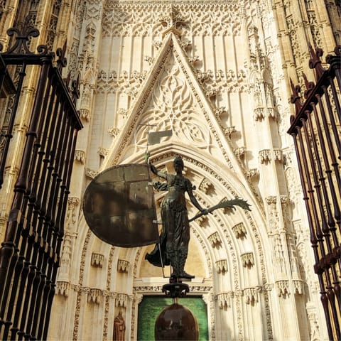 Explore the stunning Seville Cathedral – just a few minutes' walk away