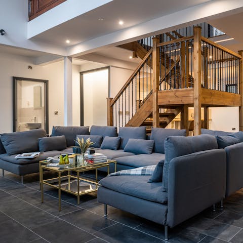 Stretch out and relax with the family in the lounge