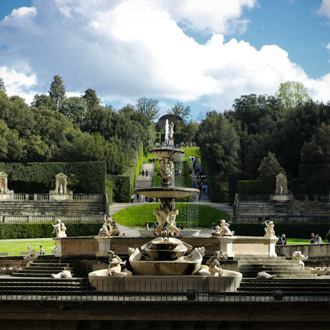 Take a ten minute walk to the grand Boboli Gardens