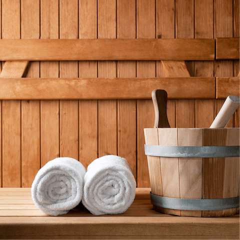 Treat your pores to a cleansing session in the sauna