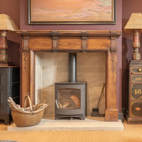 Make yourself a hot cup of tea and unwind by the fire