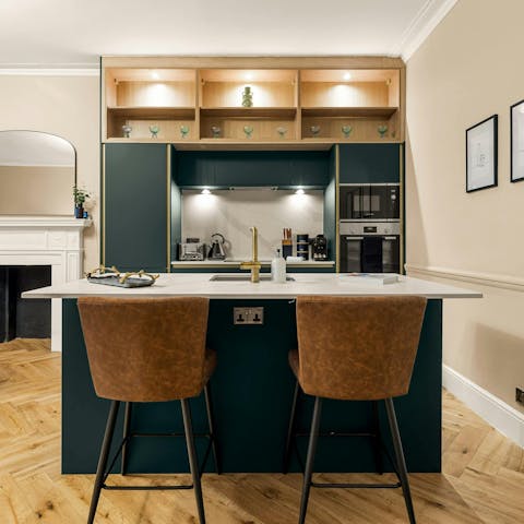 Hop up to the breakfast bar for coffee and toast before exploring the city