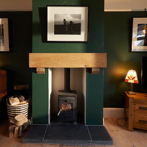 Feel your toes get nice and toasty by the fire