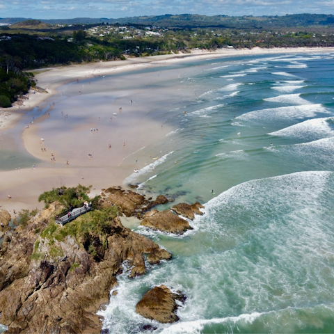 Explore the stunning beaches of Byron Bay