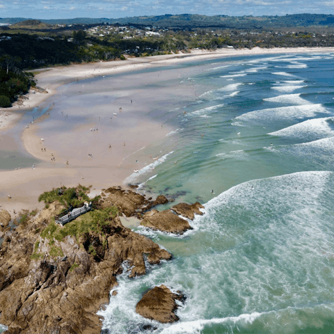 Explore the stunning beaches of Byron Bay