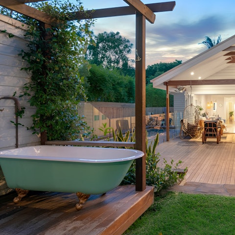 Feel a wonderful sense of wellbeing while soaking in the tub