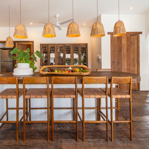 Gather for evening drinks at home or head to a local bar