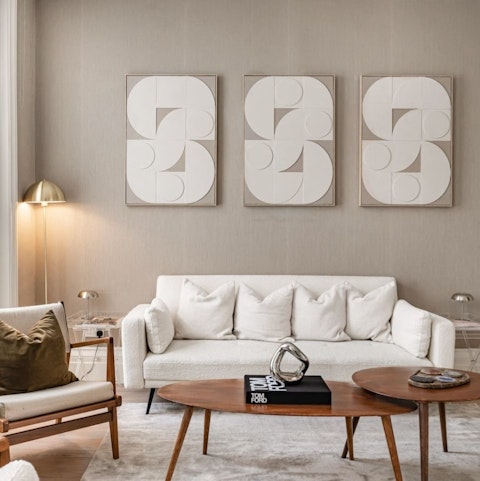 Settle into a calm, sophisticated living space in Chelsea