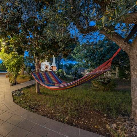 Lay back in a hammock on a warm evening