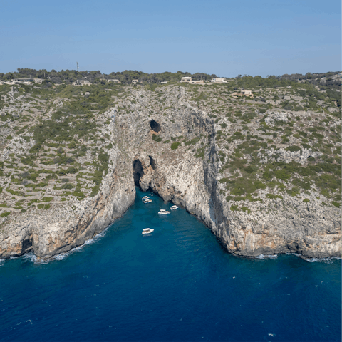 Explore the sea caves around nearby Santa Maria di Leuca