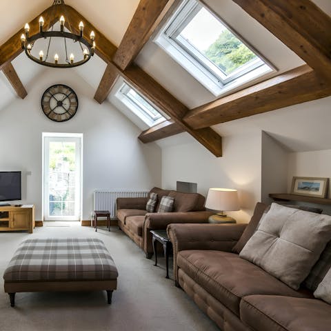 Relax in the characterful lounge after a day at the beach