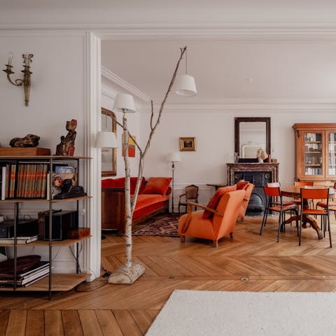 Fall in love with the home's eclectic decor and traditional features