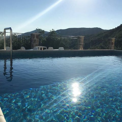 Step into the waters of the private pool to escape the Budva heat