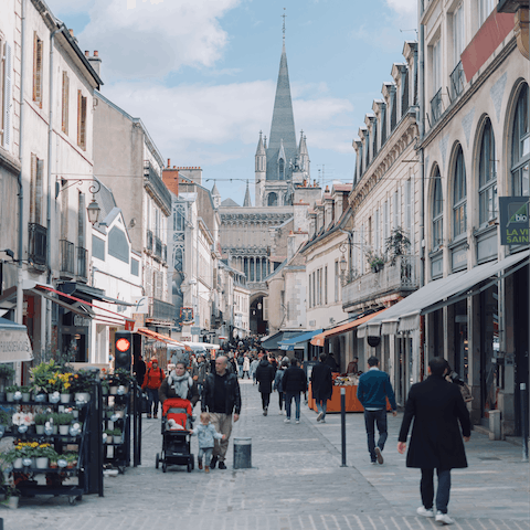Drive into the historic city of Dijon and indulge in some of Burgundy's best restaurants