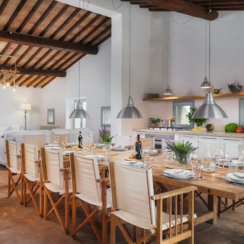 Tuck into delicious authentic Italian risotto around your large dining table