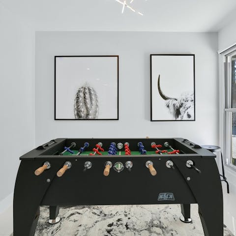 Challenge your loved ones to a game of table football
