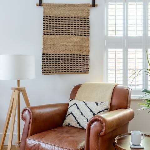 Cuddle up in the armchair with a good book and a warming cup of tea